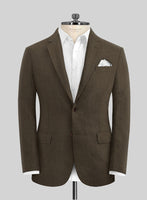 Italian Brown Linen Jacket - StudioSuits