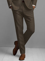 Italian Brown Linen Pants - StudioSuits