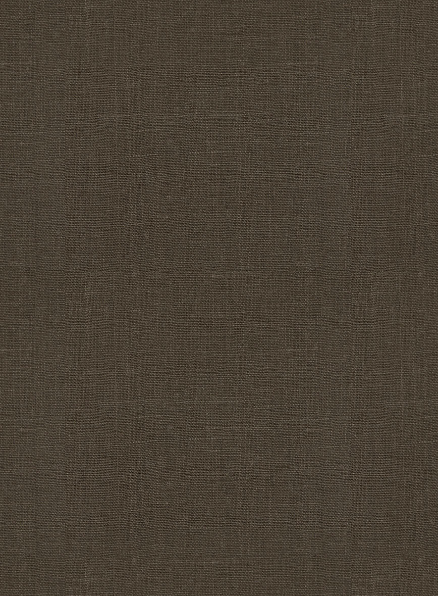 Italian Brown Linen Suit - StudioSuits