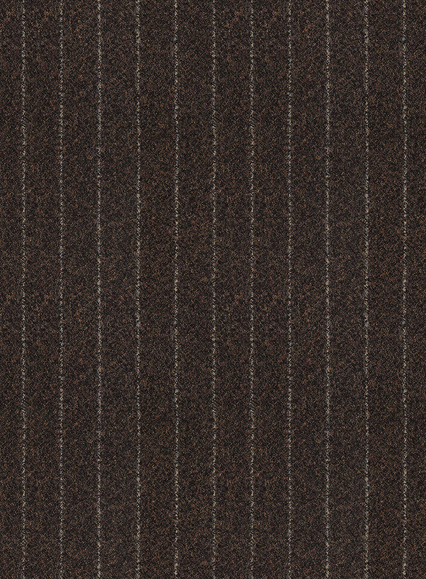 Italian Brown Stripe Clano Tweed Jacket - StudioSuits