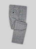 Italian Burta Gray Glen Flannel Pants - StudioSuits