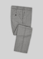 Italian Black & White Wool Pants - StudioSuits