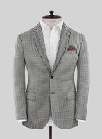 Italian Black & White Wool Suit - StudioSuits