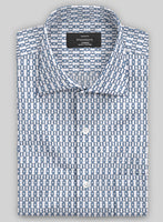 Italian Catena Blue Summer Linen Shirt - StudioSuits