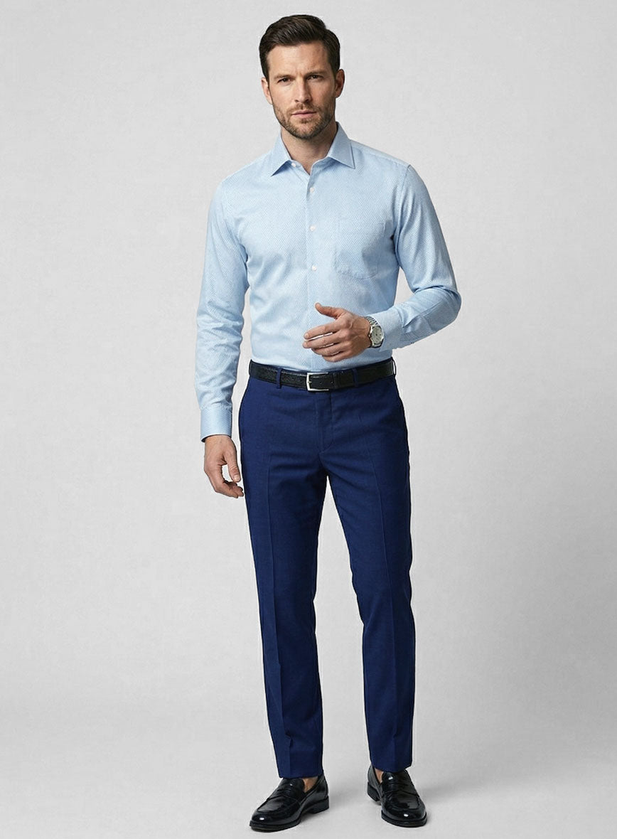 Italian Celeste Diamond Shirt - StudioSuits