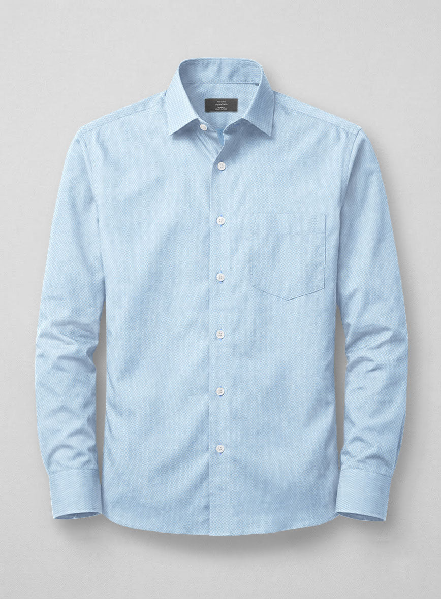 Italian Celeste Diamond Shirt - StudioSuits