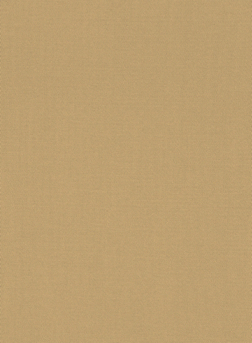 Italian Cider Brown Cotton Stretch Pants - StudioSuits