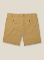 Italian Cider Brown Cotton Stretch Shorts - StudioSuits