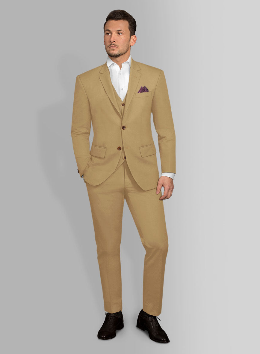 Italian Cider Brown Cotton Stretch Suit - StudioSuits