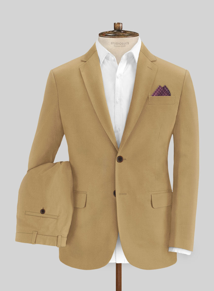Italian Cider Brown Cotton Stretch Suit - StudioSuits
