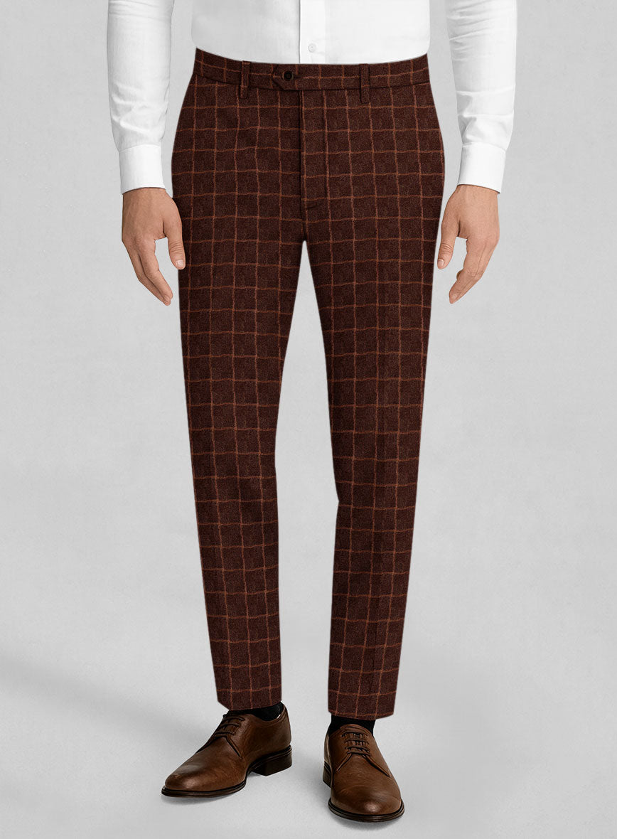 Italian Copperfield Check Tweed Pants - StudioSuits