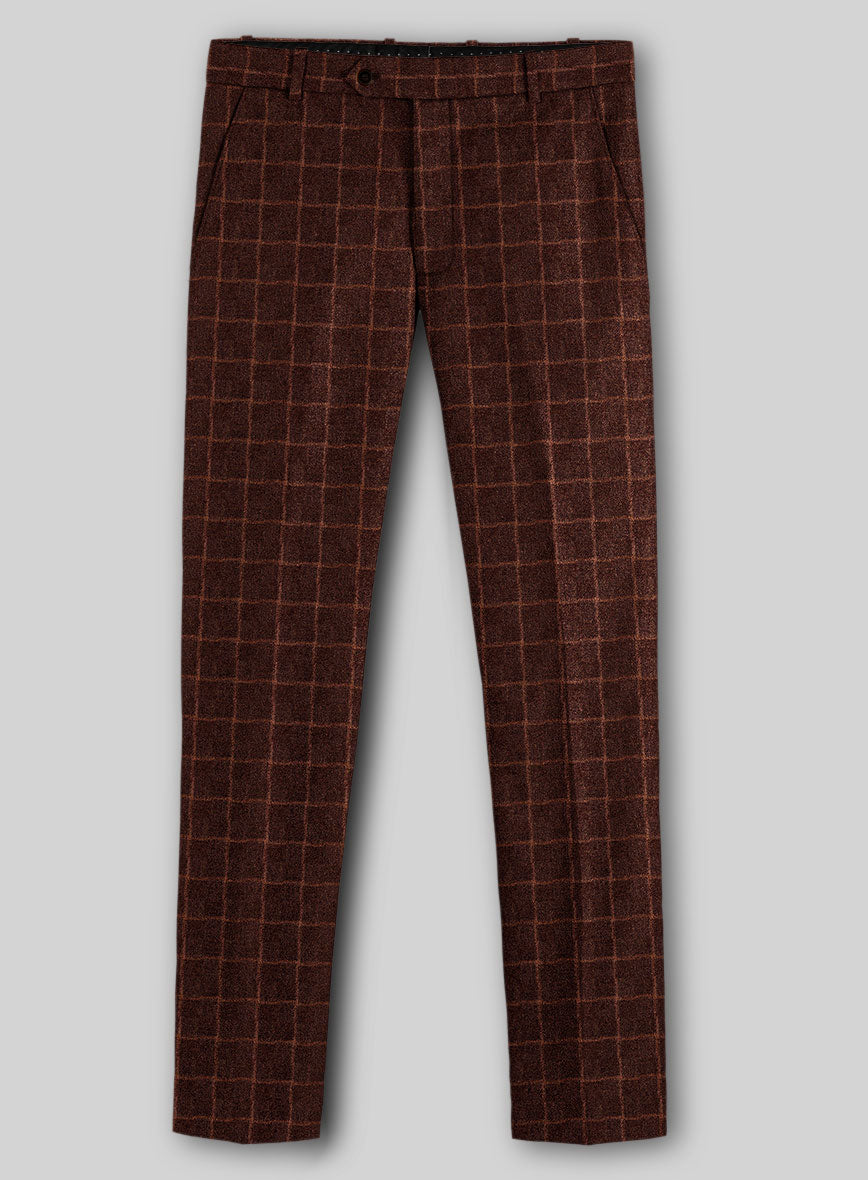 Italian Copperfield Check Tweed Pants - StudioSuits