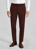 Italian Copperfield Check Tweed Pants - StudioSuits