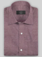 Italian Coral Purple Stretch Cotton Shirt - StudioSuits