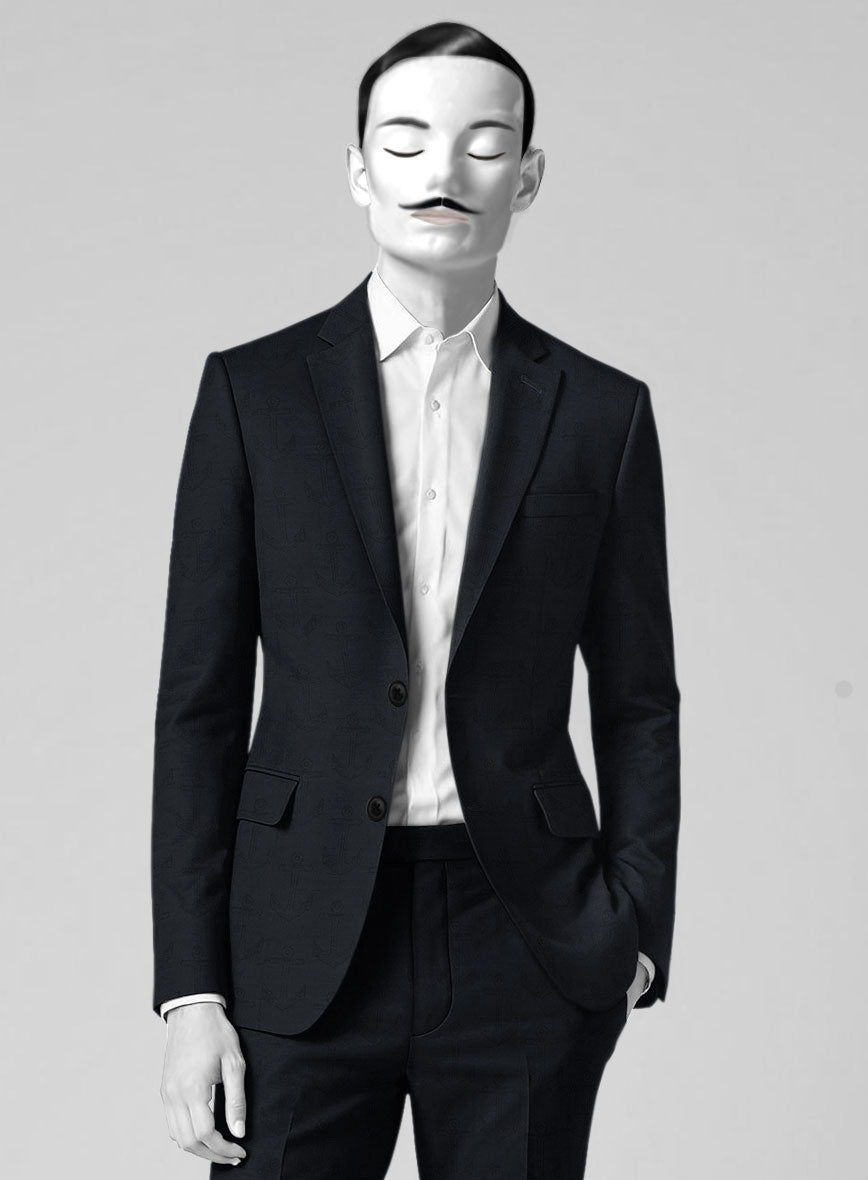 Italian Cotton Linen Anchor Jacket - StudioSuits