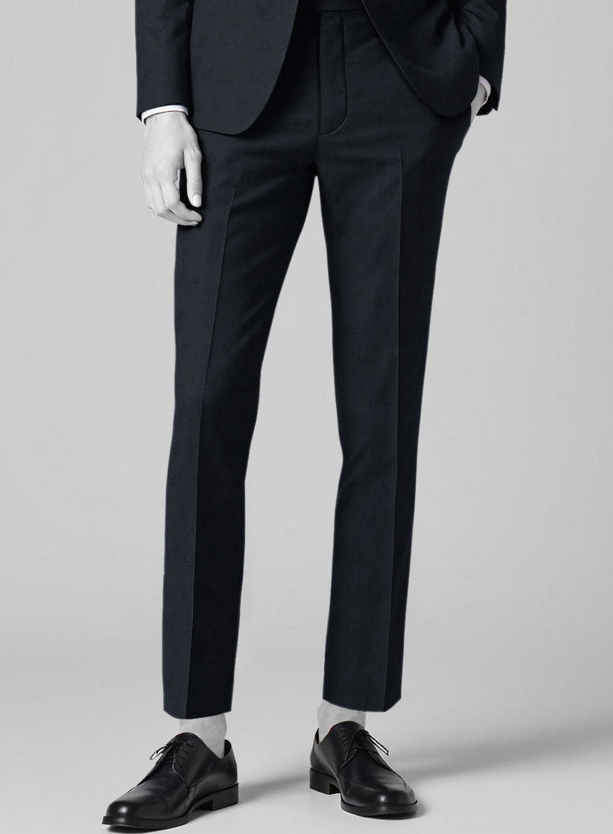 Italian Cotton Linen Anchor Pants - StudioSuits