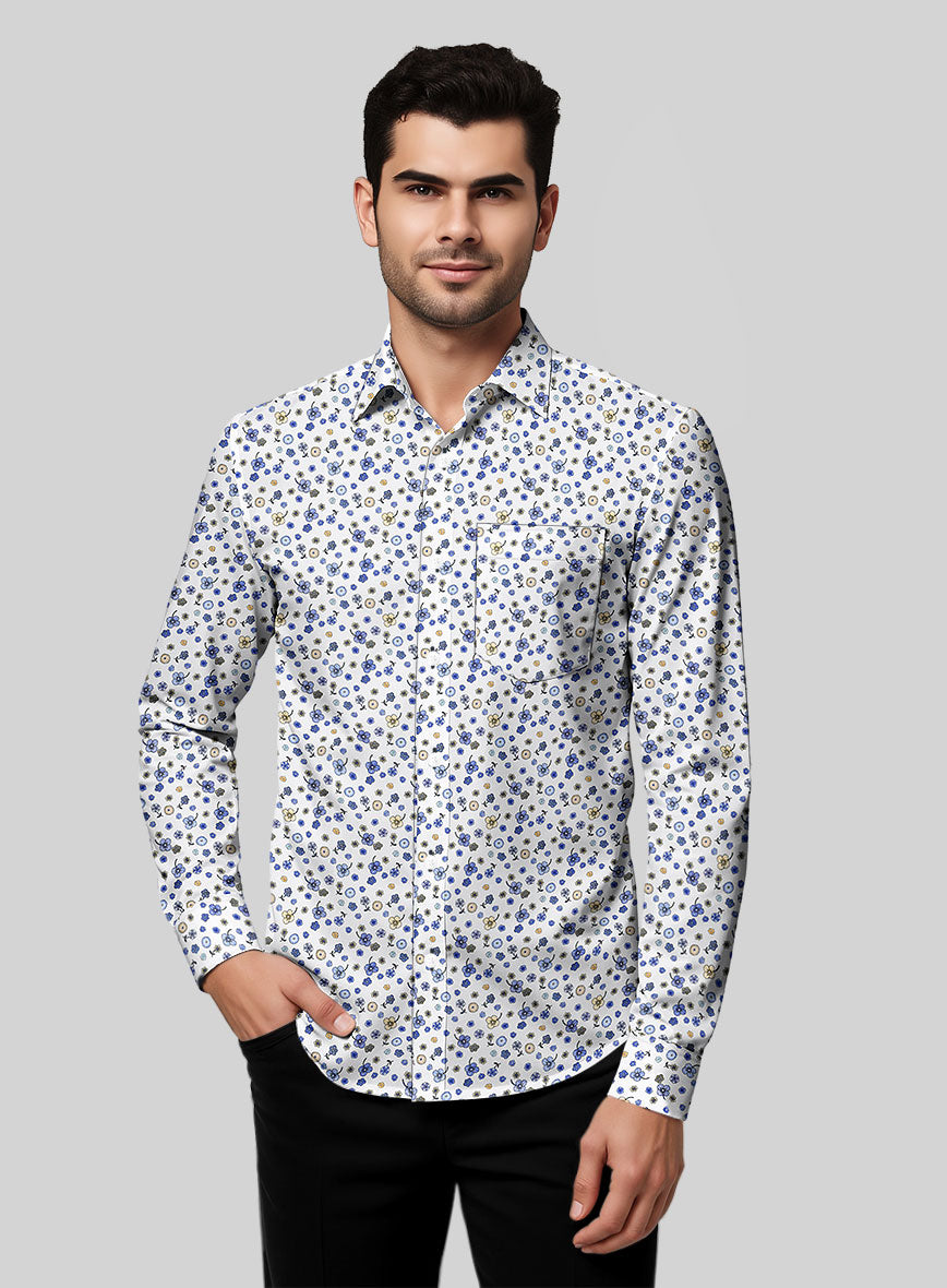 Italian Cotton Ditsy Shirt - StudioSuits