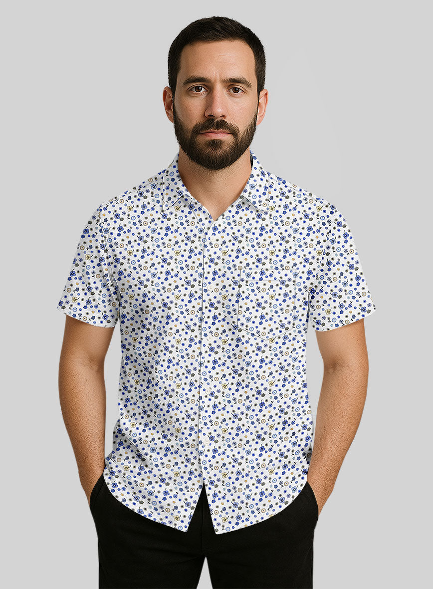 Italian Cotton Ditsy Shirt - StudioSuits