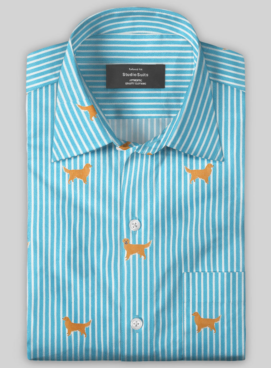 Italian Cotton Golden Retriever Shirt - StudioSuits