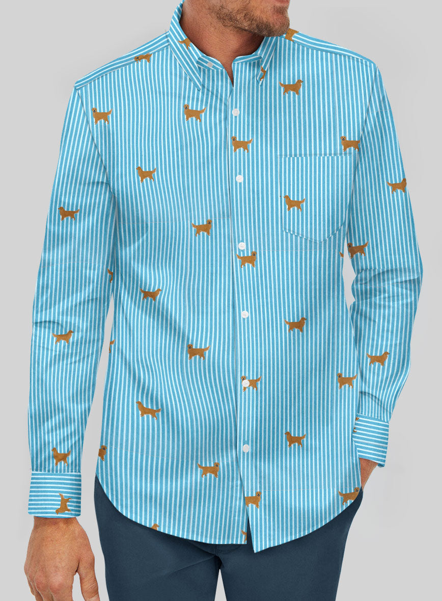 Italian Cotton Golden Retriever Shirt - StudioSuits