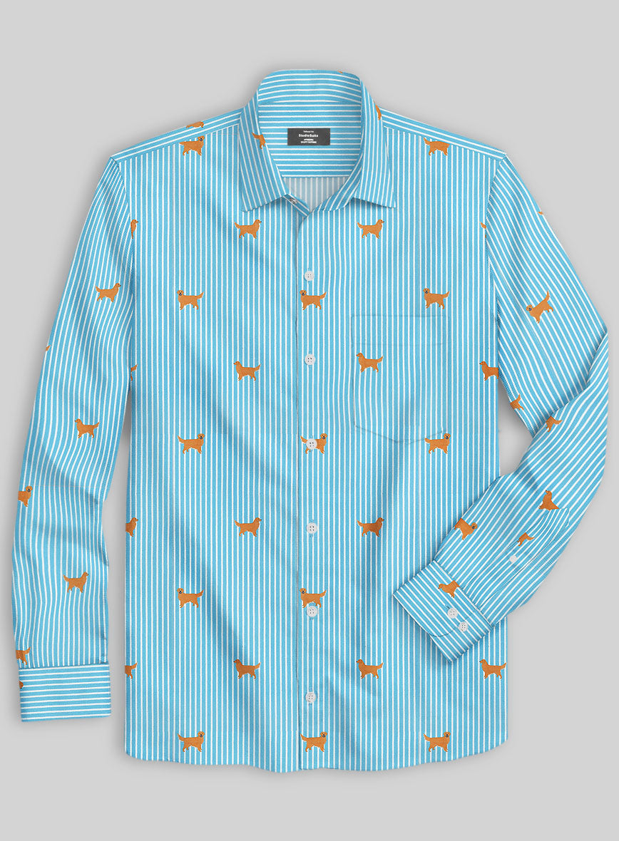 Italian Cotton Golden Retriever Shirt - StudioSuits
