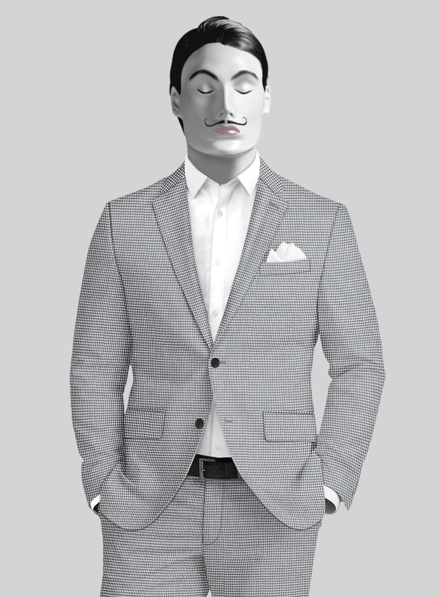 Italian Cotton Houndstooth Isla Jacket - StudioSuits