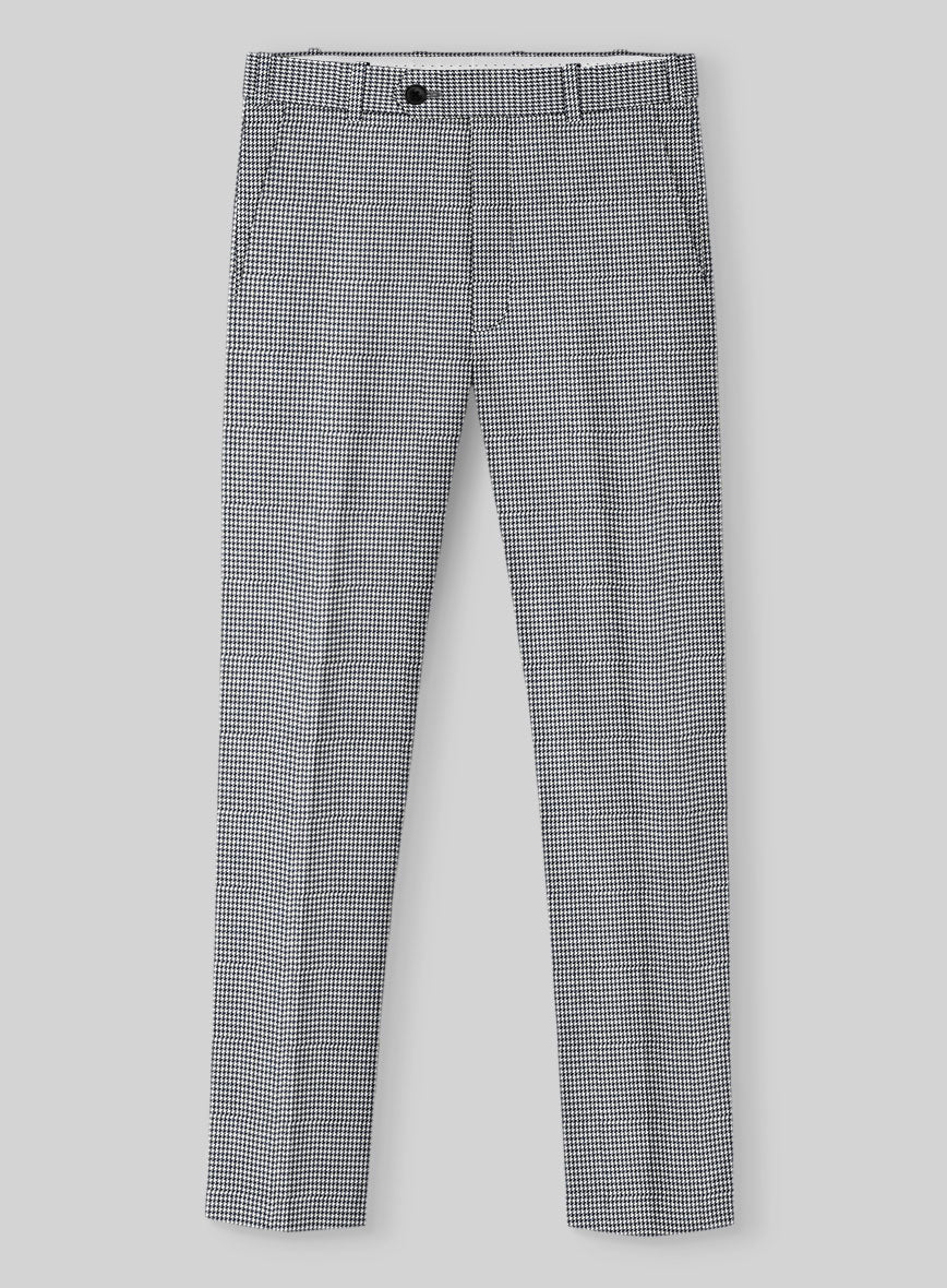 Italian Cotton Houndstooth Isla Pants - StudioSuits
