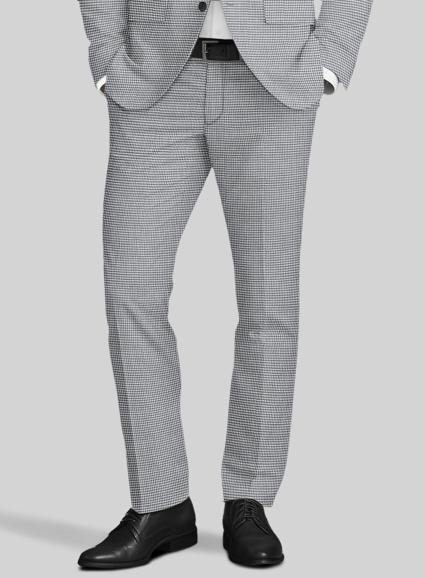 Italian Cotton Houndstooth Isla Pants - StudioSuits