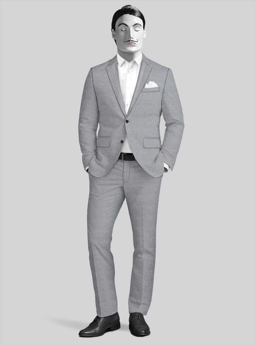 Italian Cotton Houndstooth Isla Suit - StudioSuits