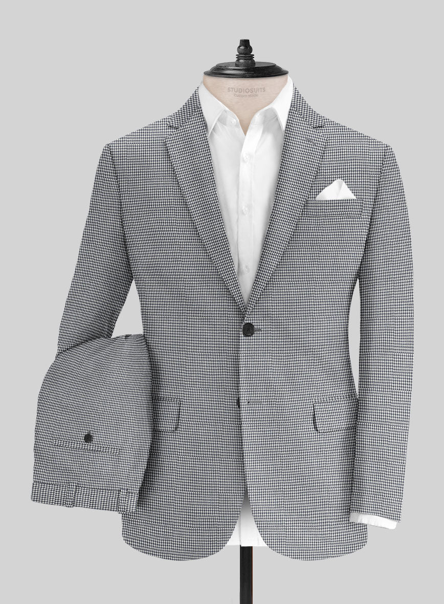 Italian Cotton Houndstooth Isla Suit - StudioSuits