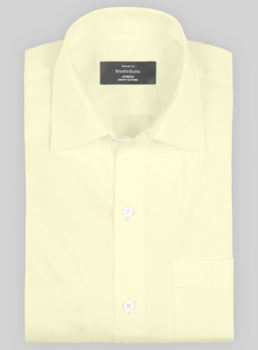 Italian Cotton Lemon Shirt - StudioSuits
