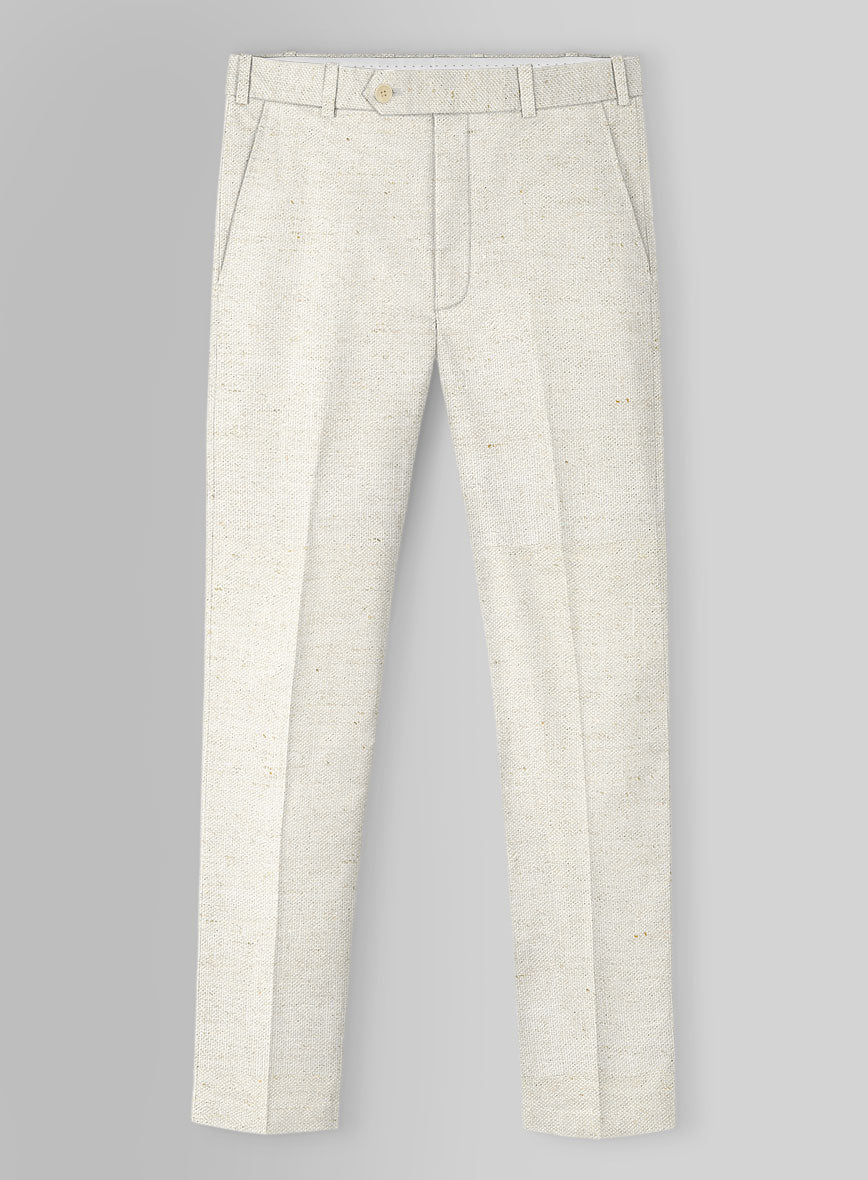Italian Cotton Linen Duarda Pants - StudioSuits