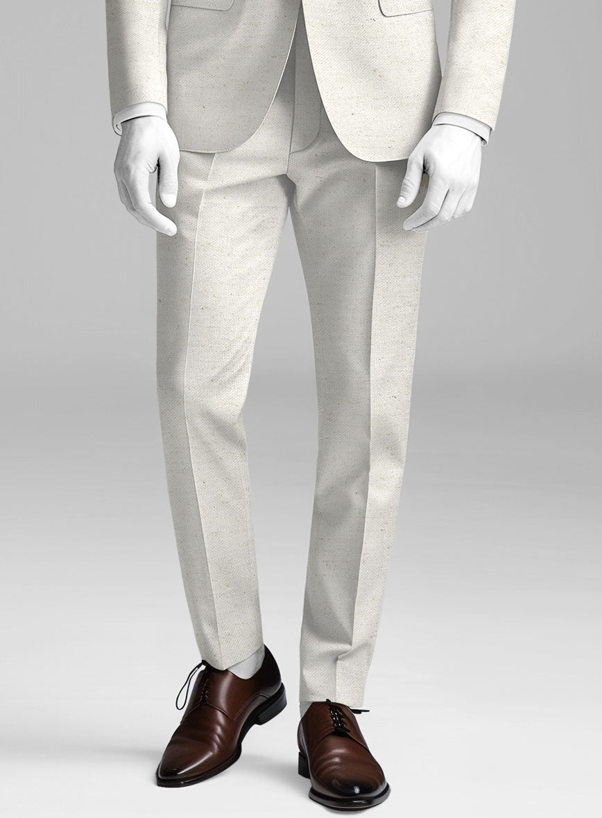 Italian Cotton Linen Duarda Pants - StudioSuits