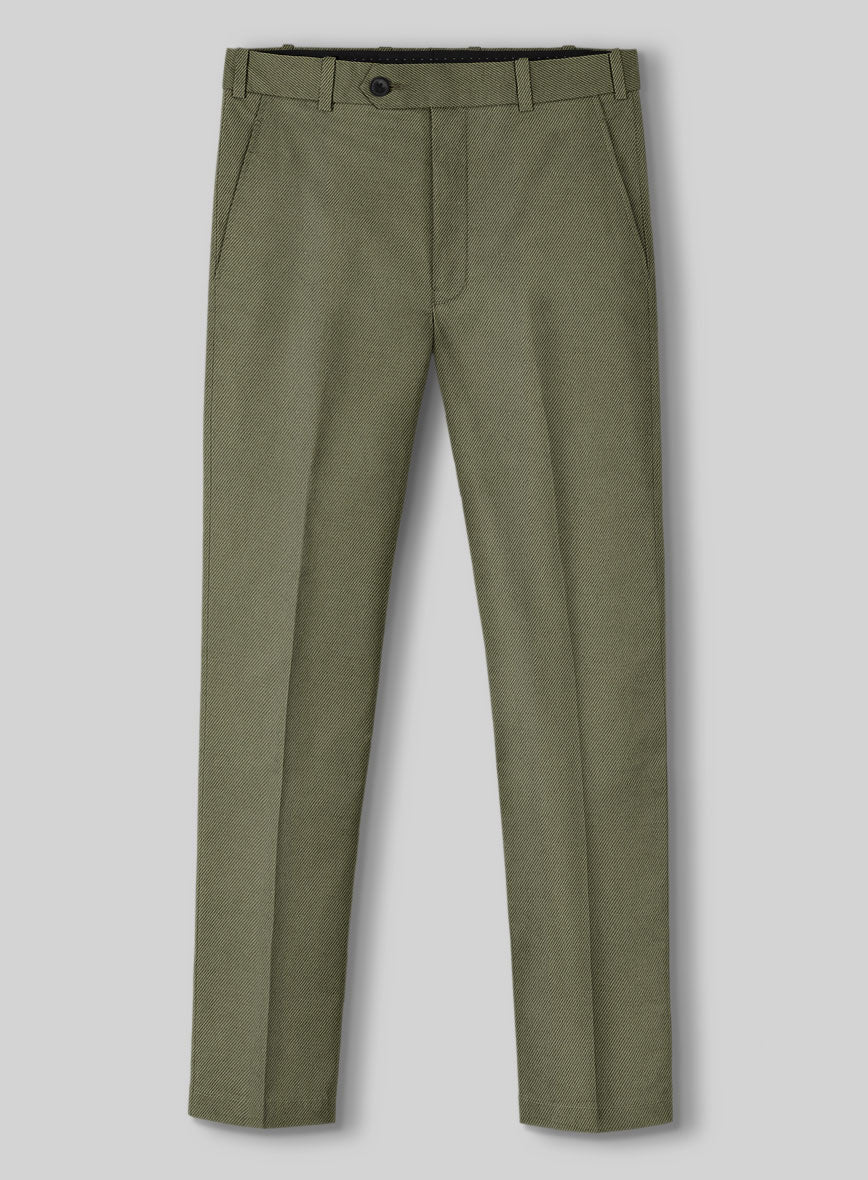Italian Cotton Lycra Texura Pants - StudioSuits
