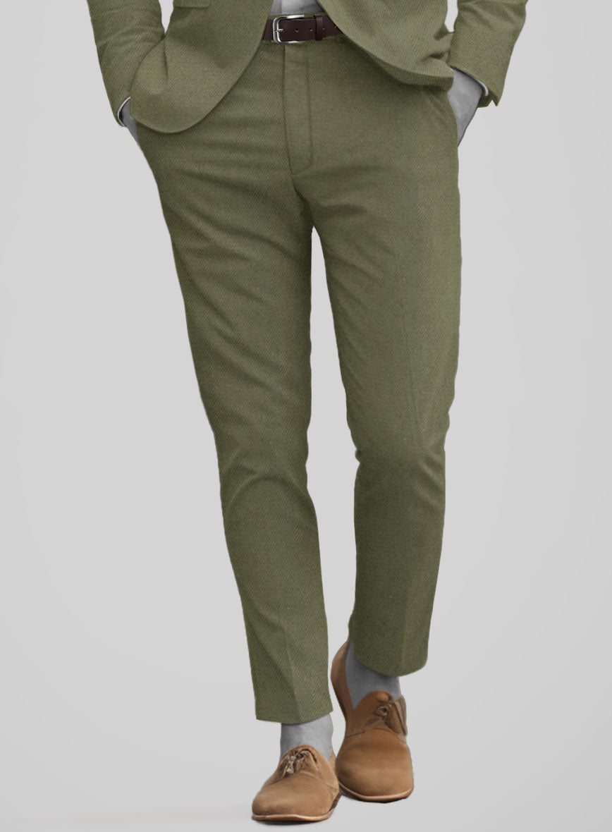 Italian Cotton Lycra Texura Pants - StudioSuits