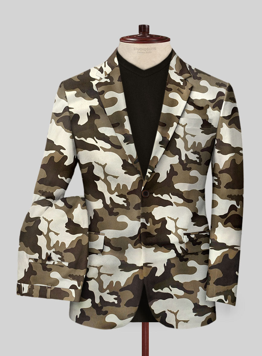 Italian Cotton Montoya Camo Suit – StudioSuits