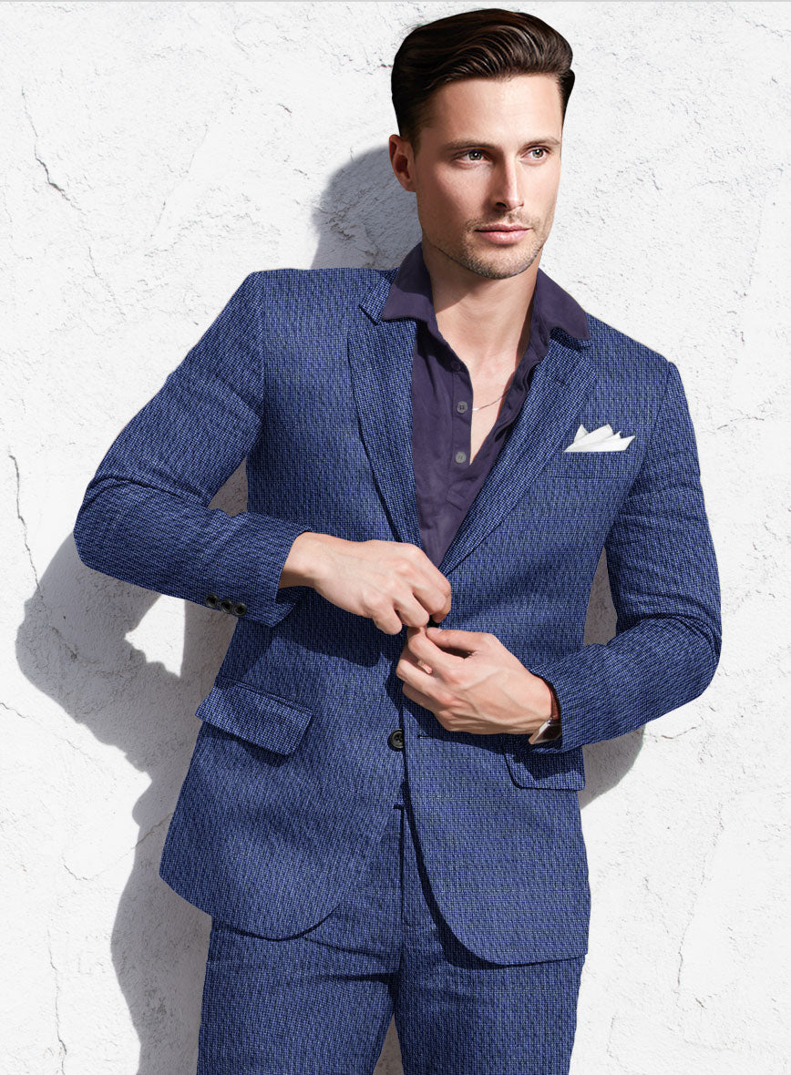 Italian Cotton Seersucker Plista Suit