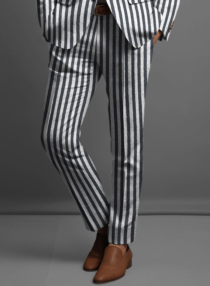 Italian Cotton Seersucker Venancio Pants - StudioSuits
