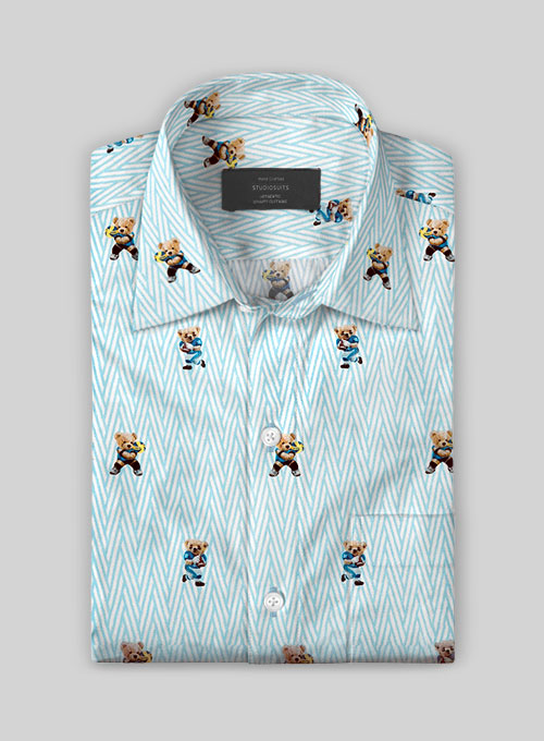 Italian Cotton Sporty Bear Shirt - StudioSuits