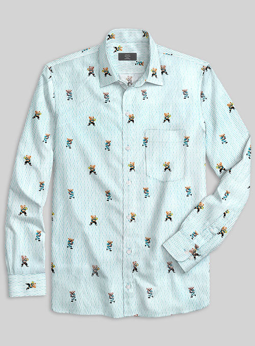 Italian Cotton Sporty Bear Shirt - StudioSuits