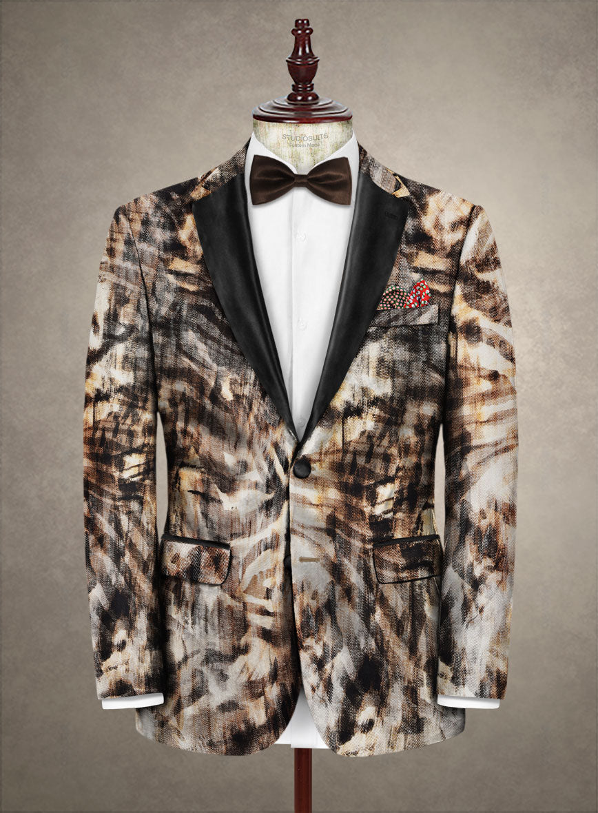 Italian Cotton Stretch Elisa Tuxedo Jacket - StudioSuits