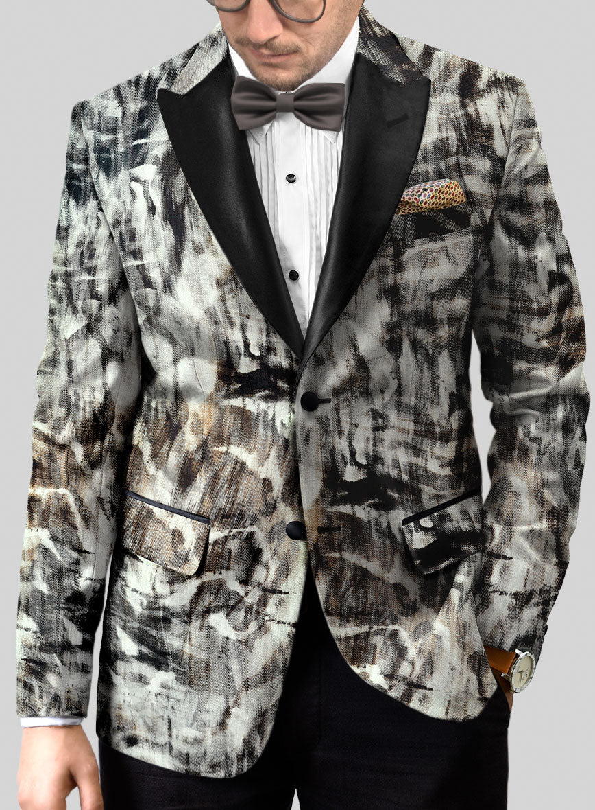 Italian Cotton Stretch Filippo Tuxedo Blazer - StudioSuits