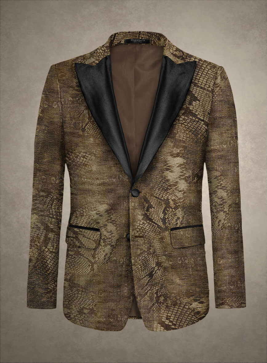 Italian Cotton Stretch Viola Tuxedo Blazer - StudioSuits