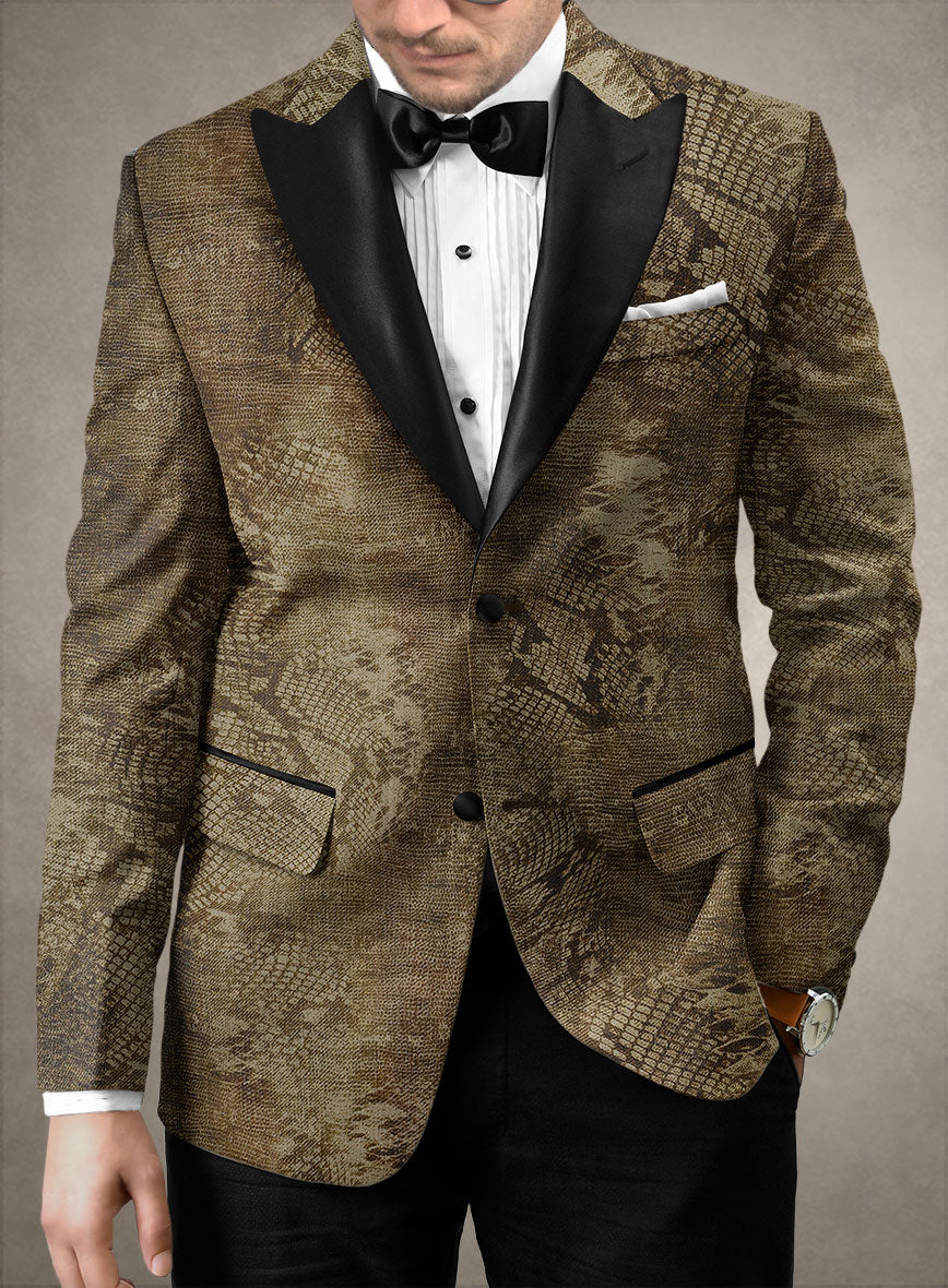 Italian Cotton Stretch Viola Tuxedo Blazer - StudioSuits