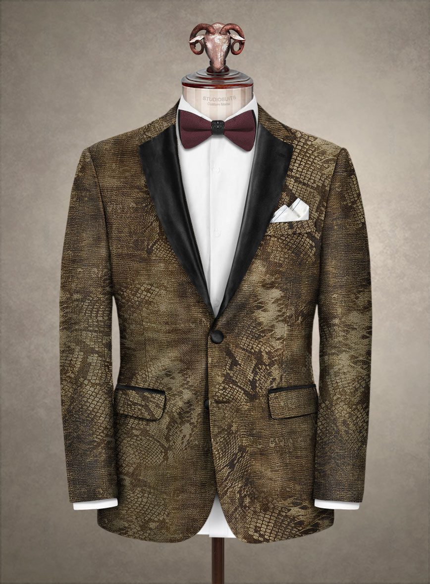 Italian Cotton Stretch Viola Tuxedo Jacket - StudioSuits
