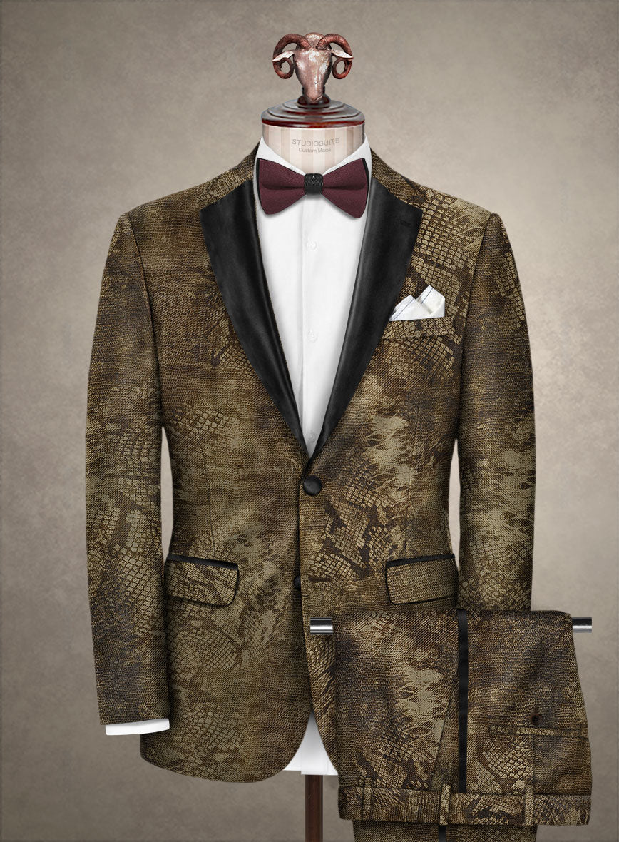 Italian Cotton Stretch Viola Tuxedo Suit - StudioSuits