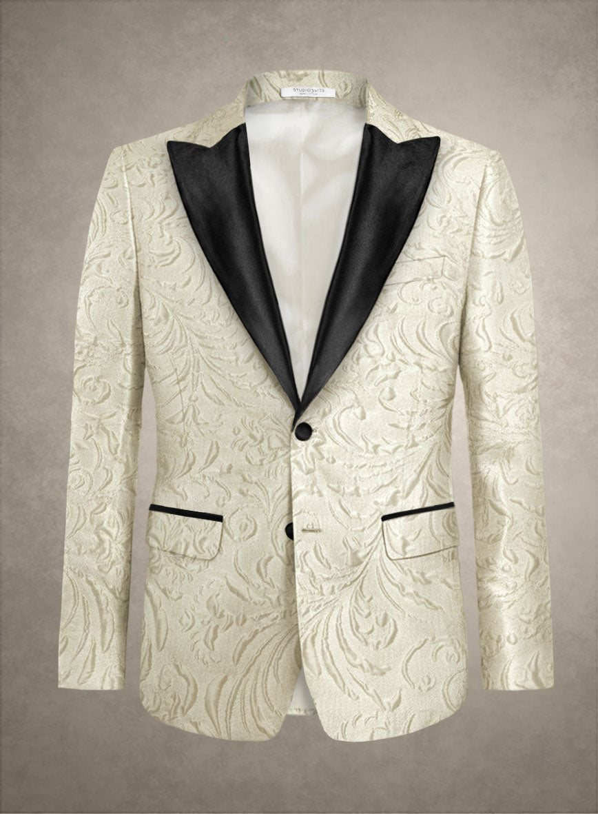 Italian Cream Cadenza Tuxedo Jacket - StudioSuits
