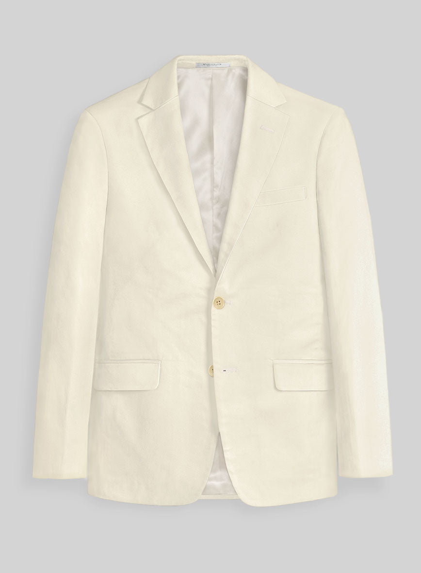 Italian Cream Cotton Stretch Suit - StudioSuits