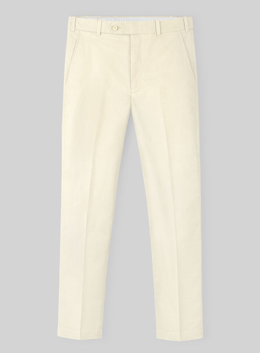 Italian Cream Cotton Stretch Suit - StudioSuits