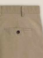 Italian Dark Beige Cotton Stretch Shorts - StudioSuits